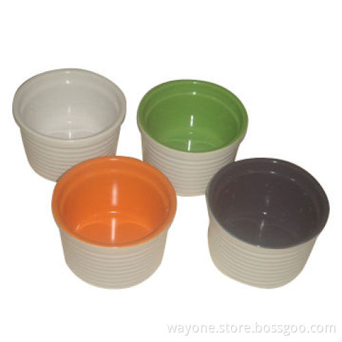 Ceramic Salad Bowl, Comes in Green, Orange, Purple and White Color, Various Sizes Available